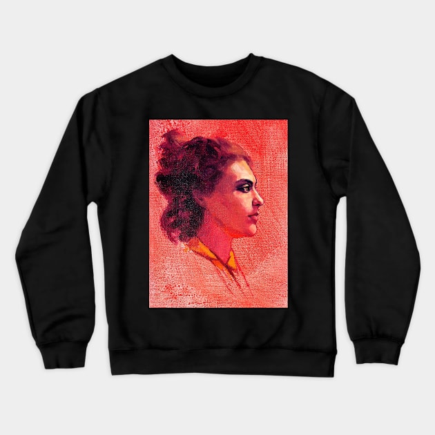 Portrait of Alysha Crewneck Sweatshirt by rozmcq